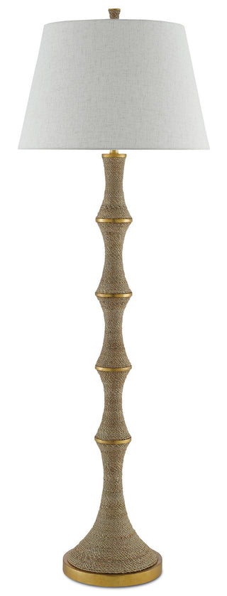 Bourgeon One Light Floor Lamp in Natural/Contemporary Gold Leaf