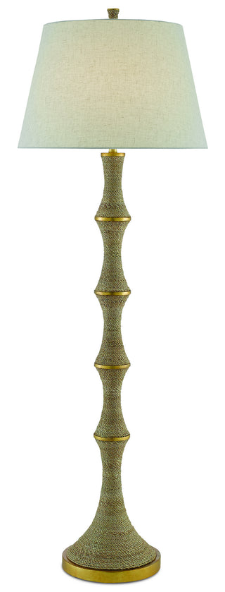 Currey and Company - 8000-0039 - One Light Floor Lamp - Bourgeon - Natural/Contemporary Gold Leaf