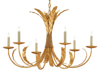 Currey and Company - 9000-0186 - Six Light Chandelier - Bette - Grecian Gold Leaf
