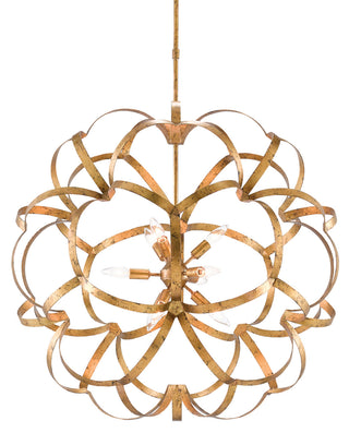 Sappho Nine Light Chandelier in Autumn Gold