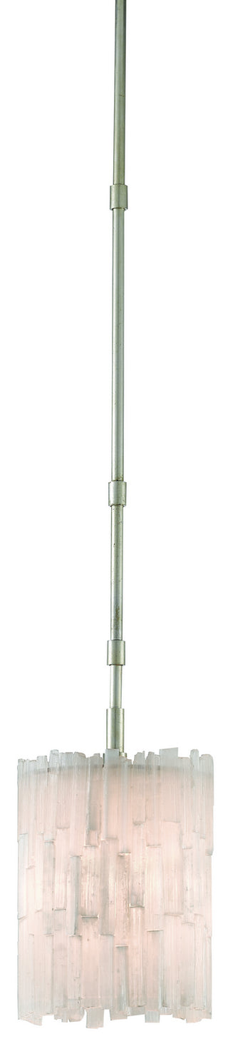 Currey and Company - 9000-0344 - One Light Pendant - Moonstone - Natural/Chinois Silver Leaf