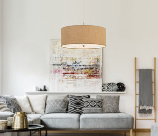 Addison Three Light Pendant in Burlap