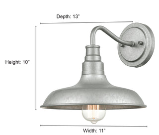 1-Light Outdoor Wall Sconce Galvanized