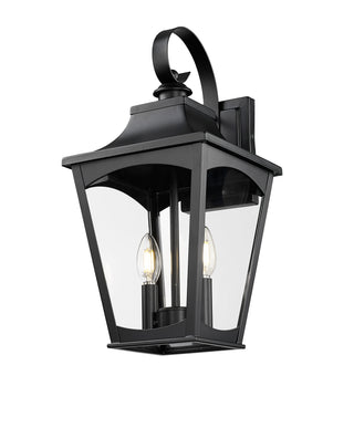 Curry 2-Light Outdoor Wall Sconce Powder Coated Black