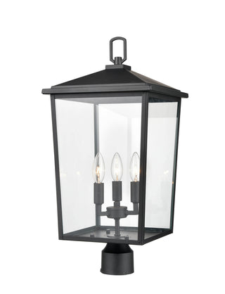 Fetterton 3-Light Outdoor Post Lantern Powder Coated Black