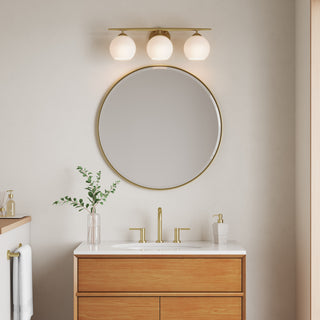 Kimorra 3-Light Vanity Vintage Brass