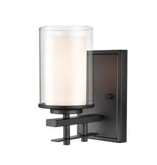 Huderson 1-Light Wall Sconce Matte Black