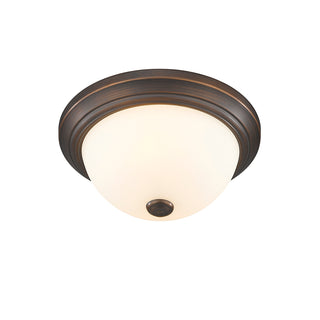 2-Light Flushmount Ceiling Light Rubbed Bronze