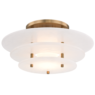 Gatsby Flush Mount with Aged Brass Finish