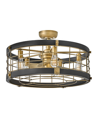 Bryce Bryce 27" LED Fandelier in Heritage Brass