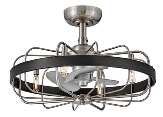 Eli Eli 22" LED Fandelier in Brushed Nickel