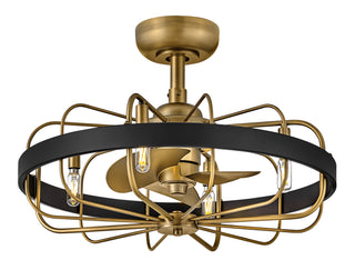 Eli Eli 22" LED Fandelier in Heritage Brass