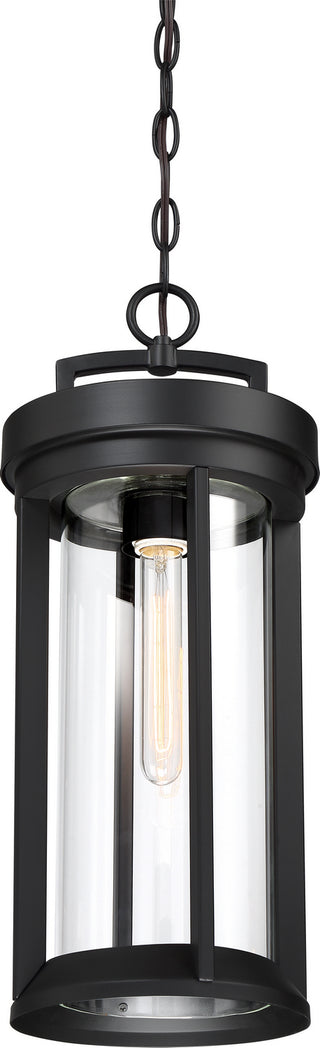 Huron One Light Hanging Lantern in Aged Bronze