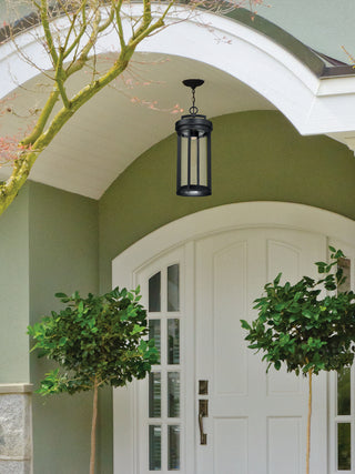 Huron One Light Hanging Lantern in Aged Bronze