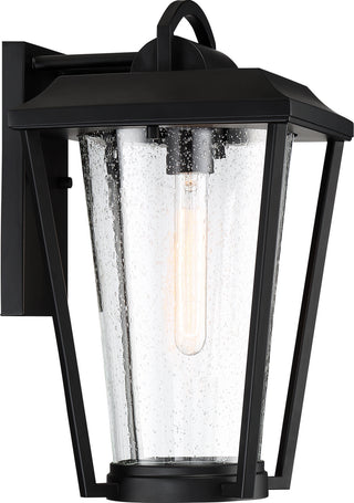 Lakeview One Light Outdoor Wall Lantern in Aged Bronze / Brass Accents