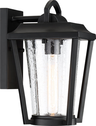 Lakeview One Light Outdoor Wall Lantern in Aged Bronze / Brass Accents