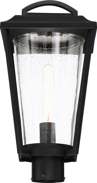 Lakeview One Light Post Lantern in Aged Bronze / Brass Accents