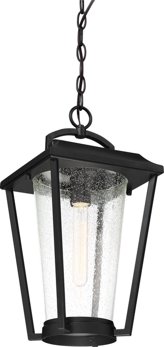 Lakeview One Light Hanging Lantern in Aged Bronze / Brass Accents