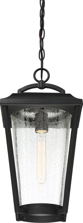 Lakeview One Light Hanging Lantern in Aged Bronze / Brass Accents