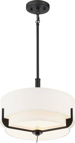 Frankie Three Light Pendant in Aged Bronze