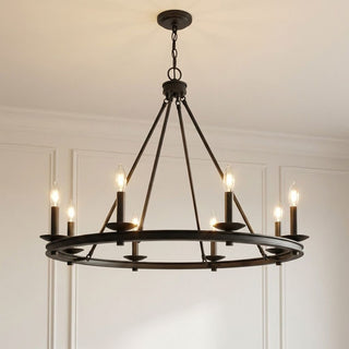 Middleton Eight Light Chandelier in Matte Black
