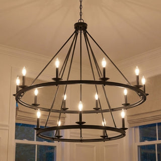 Middleton 15 Light Chandelier in Matte Black