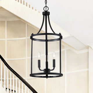 Penrose Three Light Foyer Pendant in Black