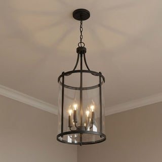 Penrose Three Light Foyer Pendant in Black