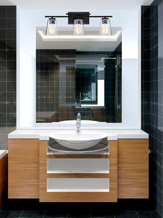 Calhoun Three Light Bath Bar in Black