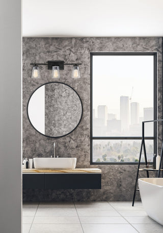 Calhoun Three Light Bath Bar in Black