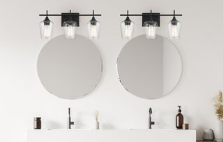 Octave Three Light Bath Bar in Black