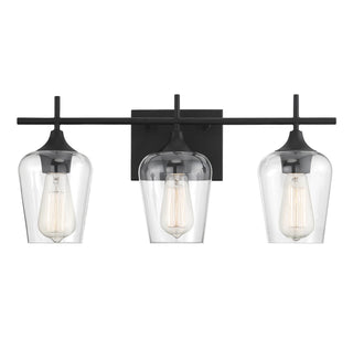 Savoy House - 8-4030-3-BK - Three Light Bath Bar - Octave - Black