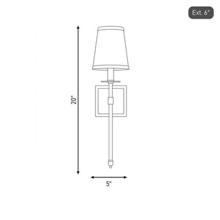Monroe One Light Wall Sconce in Satin Nickel