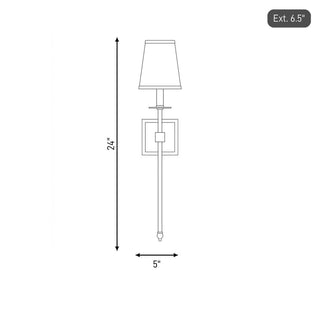 Monroe One Light Wall Sconce in Warm Brass