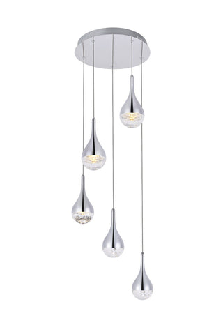 Elegant Lighting - 3805D14C - LED Chandelier - Amherst - chrome