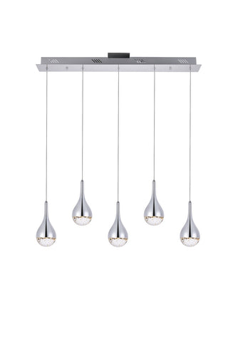 Elegant Lighting - 3805D33C - LED Chandelier - Amherst - chrome