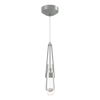 Hubbardton Forge - 161040-SKT-STND-82-ZM0434 - Link Clear Glass Low Voltage Mini Pendant - Link - Vintage Platinum