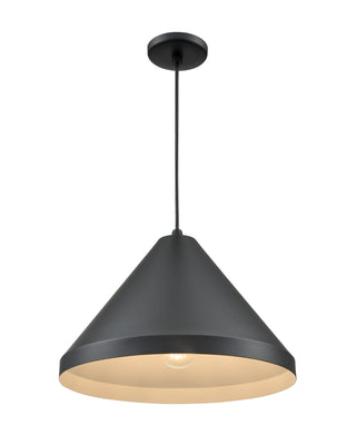 R Series 1-Light Cord Hung Cone Satin Black