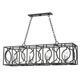 Octavio Linear with Aged Iron/polished Nickel Combo Finish