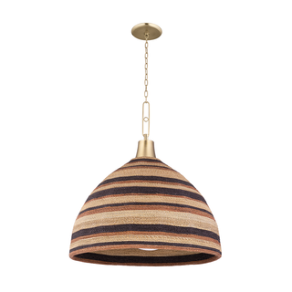 Lido Beach Chandelier with AGED BRASS Finish