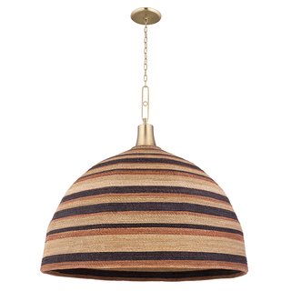 Lido Beach Chandelier with Aged Brass Finish