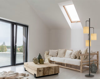 Kirkwall Three Light Floor Lamp in Dark Bronze