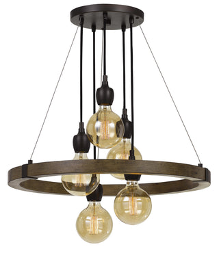 Cal Lighting - FX-3687-5 - Five Light Chandelier - Martos - Pine/Iron