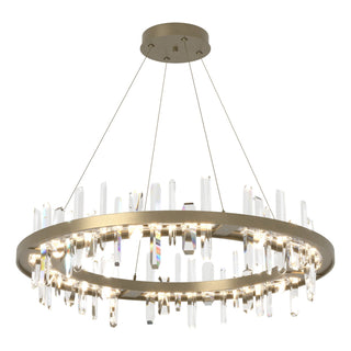 Hubbardton Forge - 139915-LED-STND-84-CR - Solitude Circular LED Pendant - Solitude - Soft Gold