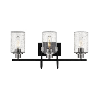 Millennium - 3513-MB/BN - Three Light Vanity - Clifton - Matte Black/Brushed Nickel