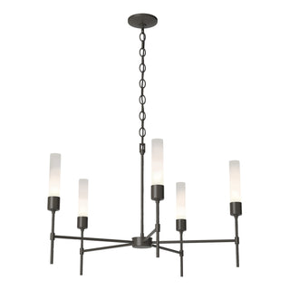 Hubbardton Forge - 105045-SKT-07-FD0611 - Vela 5 Arm Chandelier - Vela - Dark Smoke