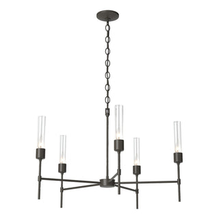 Hubbardton Forge - 105045-SKT-07-ZM0611 - Vela 5 Arm Chandelier - Vela - Dark Smoke