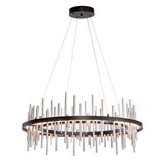 Hubbardton Forge - 139910-LED-STND-10-82 - Cityscape Circular LED Pendant - Cityscape - Black