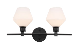 Elegant Lighting - LD2313BK - Two Light Wall Sconce - Gene - Black and Frosted white glass