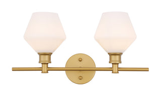 Elegant Lighting - LD2313BR - Two Light Wall Sconce - Gene - Brass and Frosted white glass